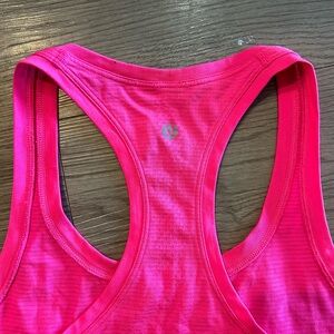 Pink lululemon swiftly tech tank top